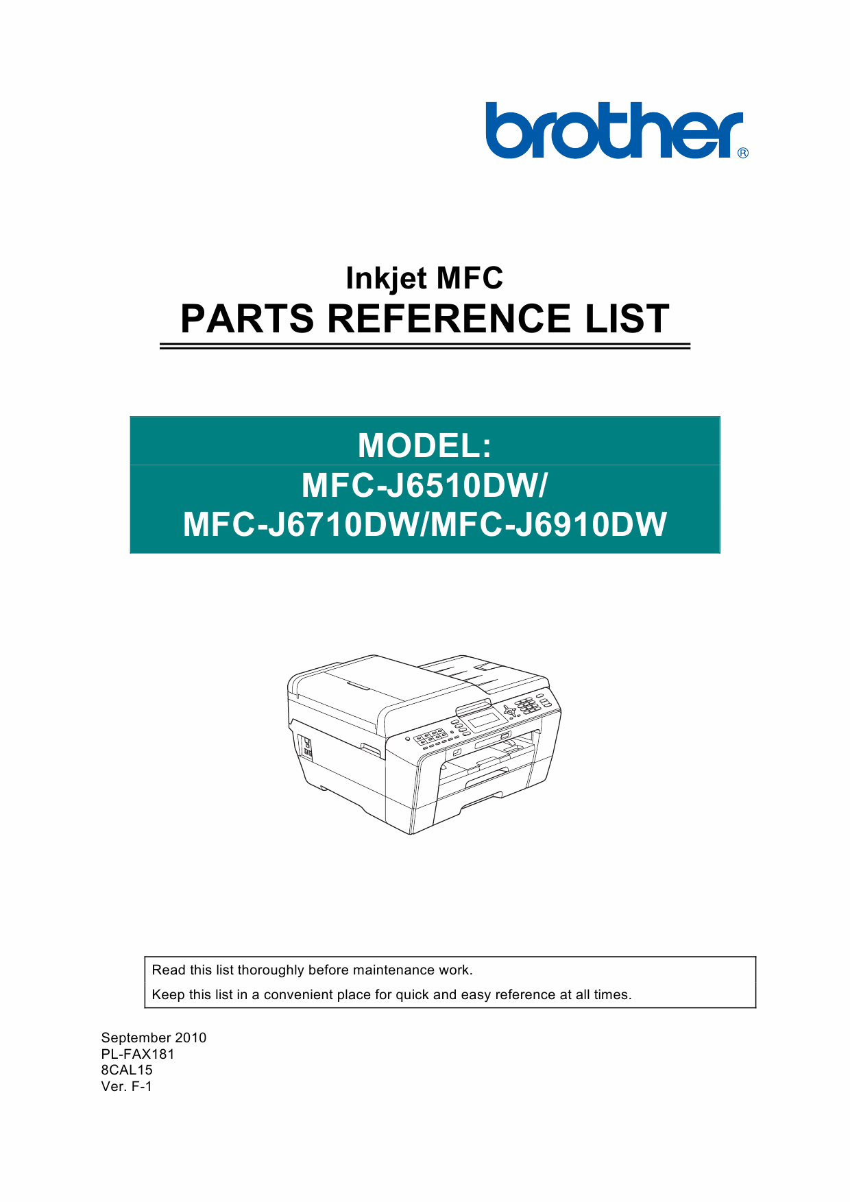 Brother Inkjet-MFC J6510 J6710 J6910 DW Service Manual-1